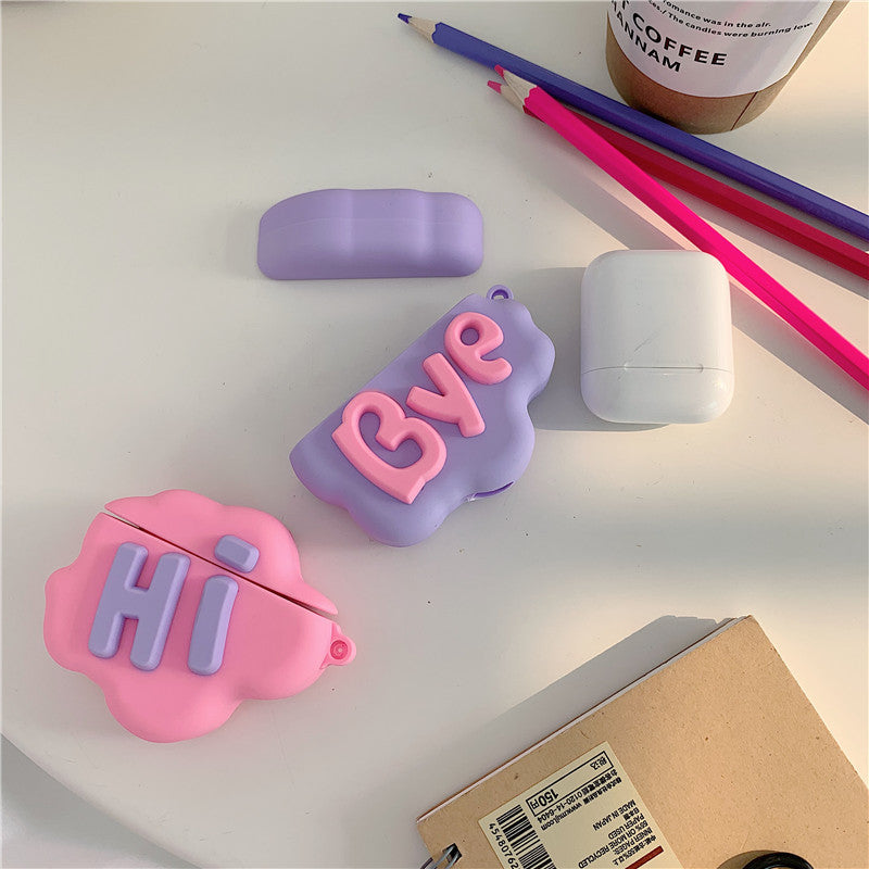 Hi Bye Cloud AirPods Case - Cute & Soft Silicone Cover