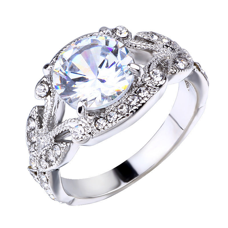 European & American Princess Diamond Engagement Ring